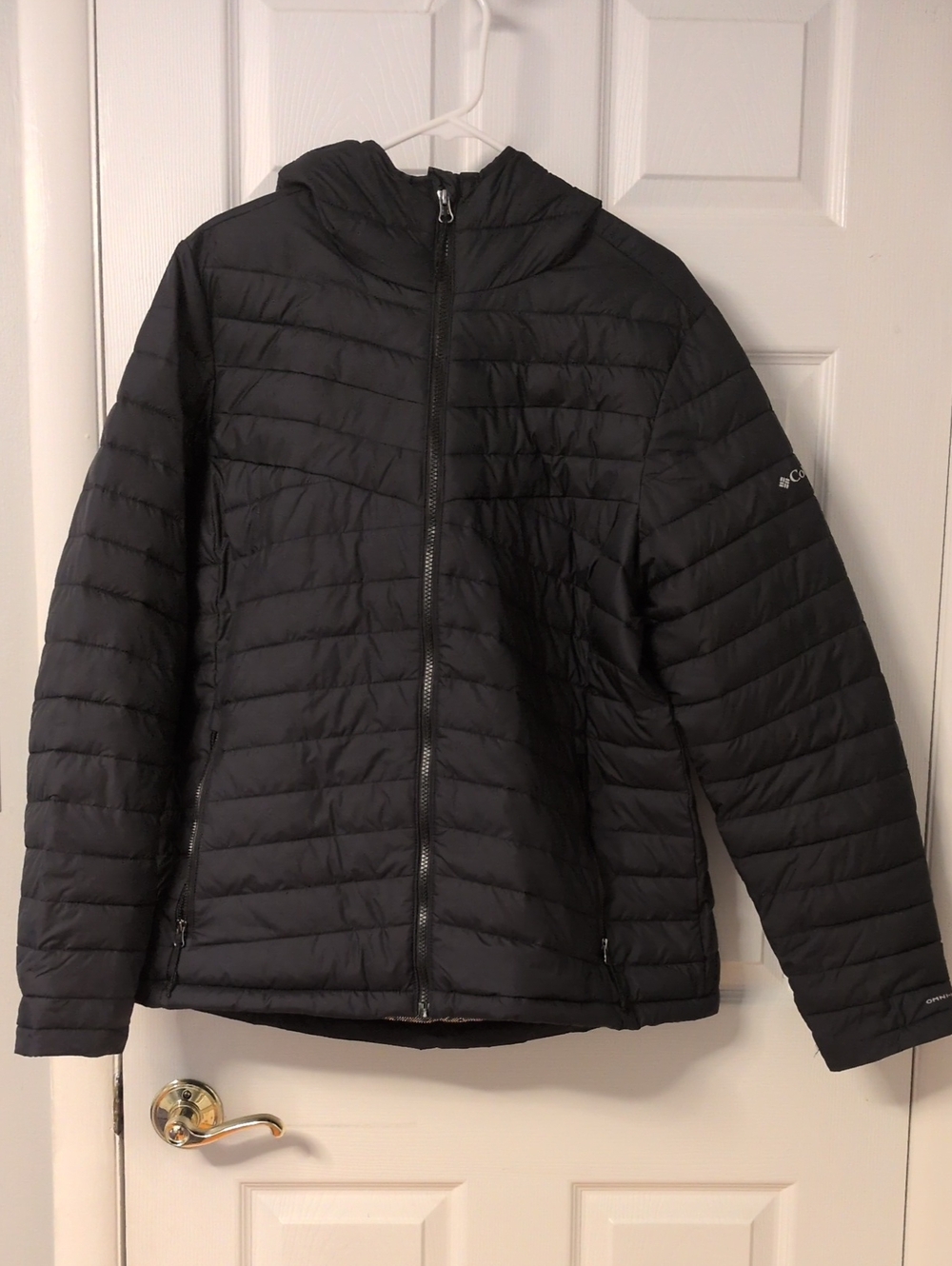 Columbia Black Quilted Hooded Puffer Jacket